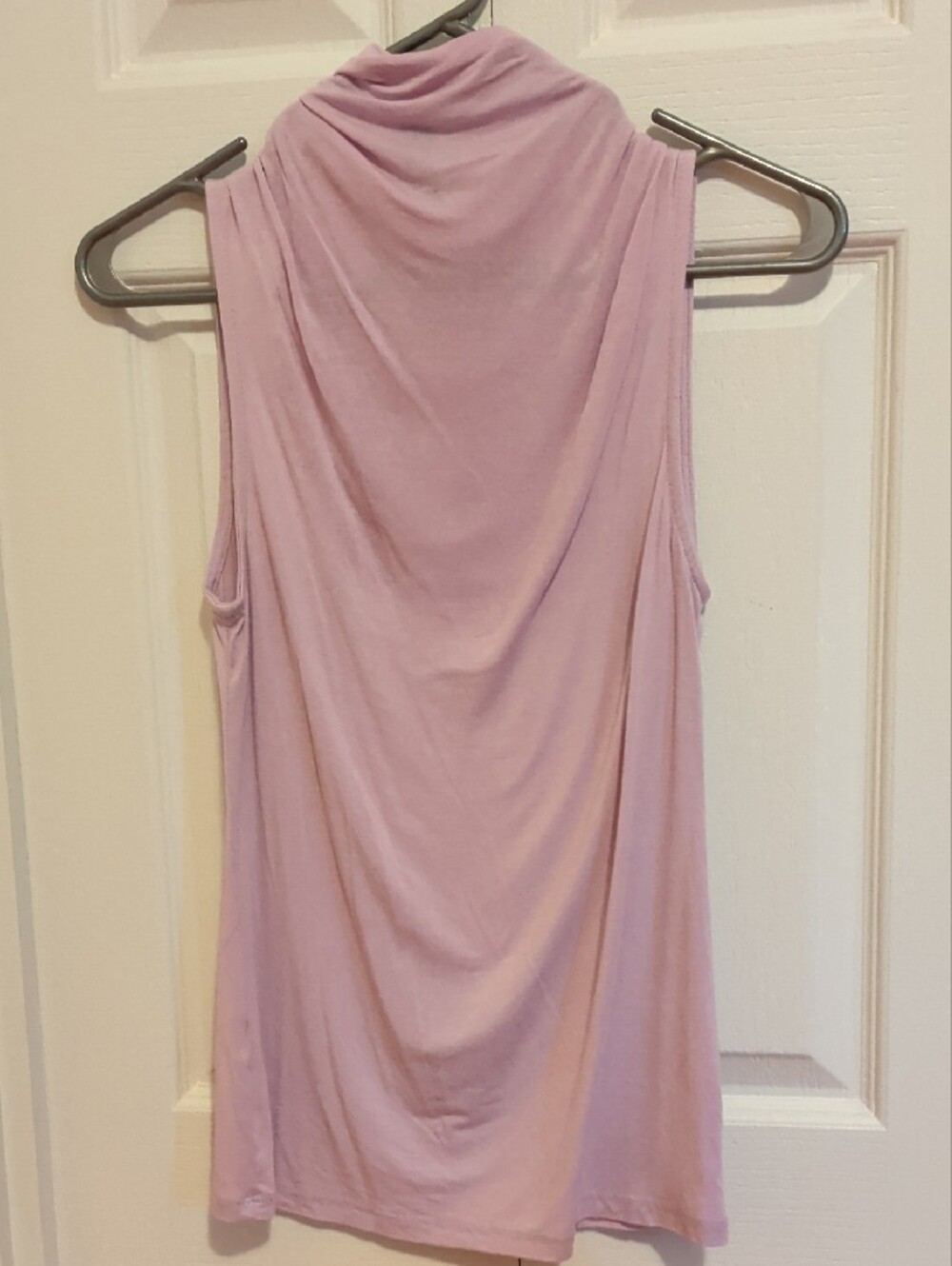 Sleeveless Mock Neck Top in Light Lavender - Picture 3 of 3